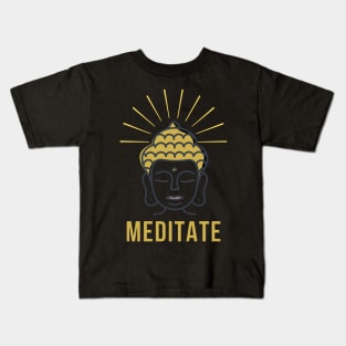 Meditate - Gautam Buddha Kids T-Shirt